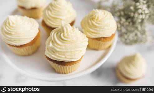 whipped cream muffins cake stand