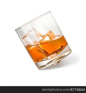Whiskey glass. Isolated on white with clipping path