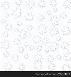White abstract design with leaves