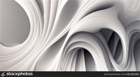 White abstract liquid wavy background. AI generated. White abstract liquid wavy background