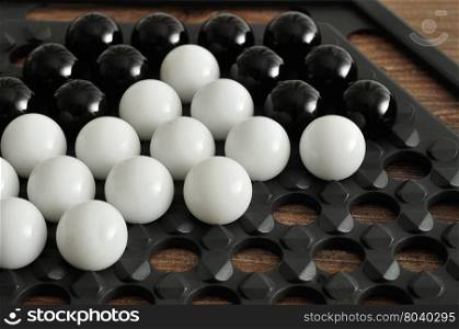White and black balls