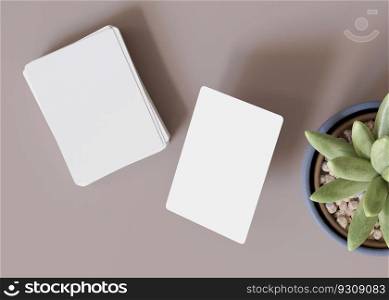 White and blank playing cards. Poker cards mock up. Template with copy space for your design. Close-up. Cards mockup. 3D rendering. White and blank playing cards. Poker cards mock up. Template with copy space for your design. Close-up. Cards mockup. 3D rendering.