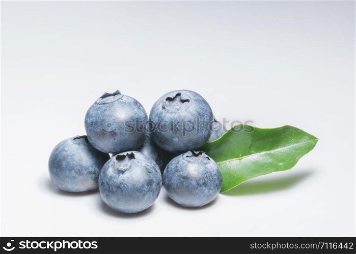 White background blueberry