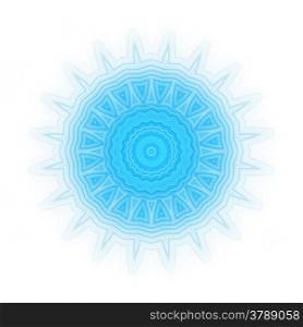 White background with abstract blue radial shape