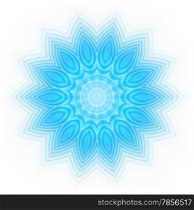 White background with abstract blue radial shape
