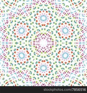 White background with abstract color concentric pattern