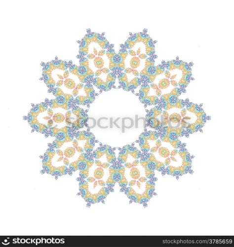 White background with abstract color shape