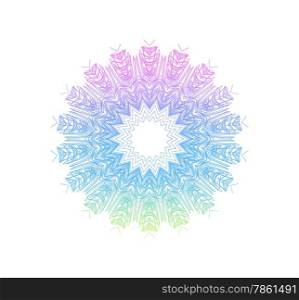 White background with abstract concentric pattern shape