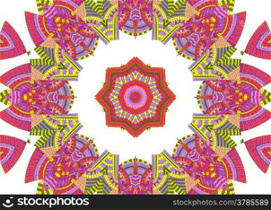 White background with bright abstract color pattern