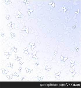 White background with butterflies