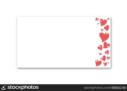 White background with hearts on a white background. Greeting cards, invitations, celebration concept. White background with hearts on a white background. Greeting cards, invitations