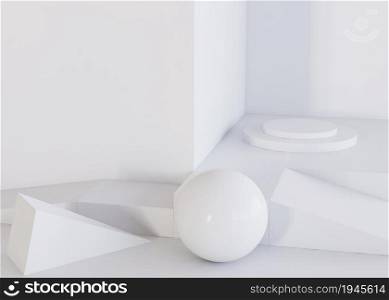 white ball geometric shapes background. High resolution photo. white ball geometric shapes background. High quality photo