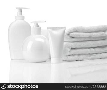 white bathing articles