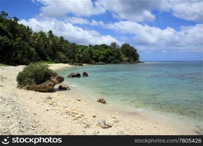 White beach on the island Efate in Vanuatu