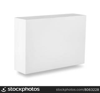 White blank box isolated on white background. White blank box