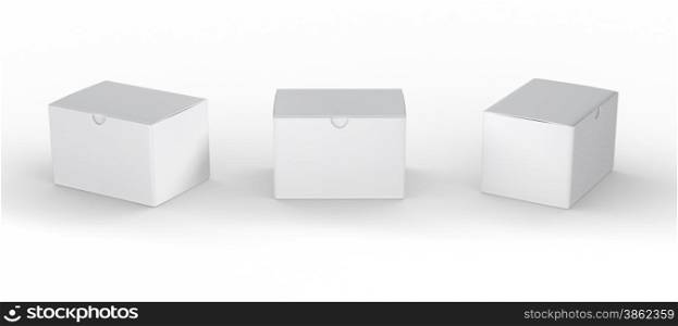 White blank box packaging with clipping path, template for variety of product like software, electronic device, medical or health care &#xA;