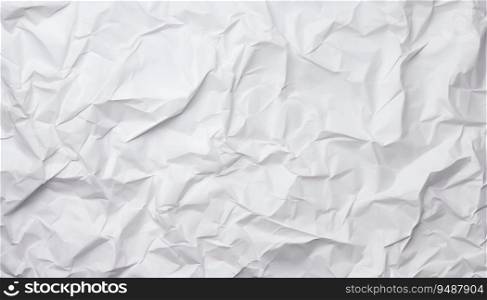 White Blank Crumpled and Creased Paper Poster Texture Background. Generative ai. High quality illustration. White Blank Crumpled and Creased Paper Poster Texture Background. Generative ai