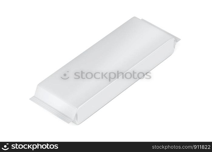 White blank packaging for chocolate, wafer or other types of foods