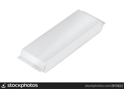 White blank packaging for chocolate, wafer or other types of foods