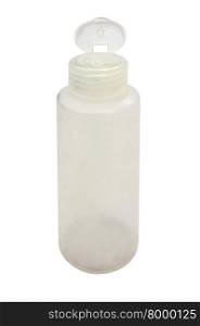 White blank plastic bottle for cosmetic, shampoo, liquid