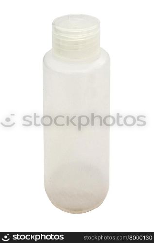White blank plastic bottle for cosmetic, shampoo, liquid