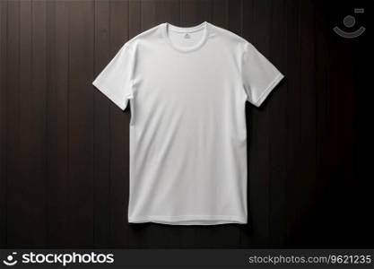 White blank t shirt mockup with copy space on dark background. t-shirt design print Ai generatedWhite blank t shirt mockup with copy space on dark background. t-shirt design print Ai generated. White blank t shirt mockup with copy space on dark background. t-shirt design print Ai generated