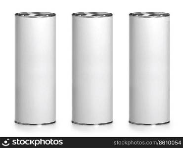 White Blank Tincan Metal Tin Can, Canned Food. Ready For Your Design