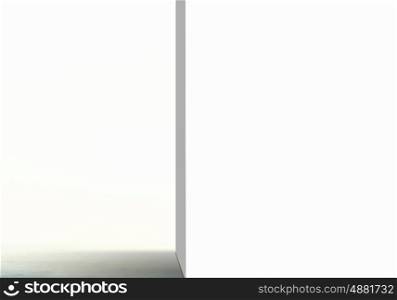 White blank wall. Background image with blank wall and nature landscape