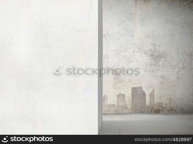 White blank wall. Background image with blank white wall. Place for text