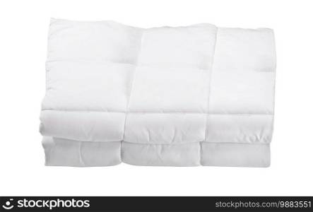 white blanket isolated on white background. white blanket