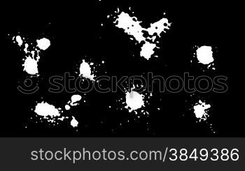 White blots, blobs and stains over black. Useful as Alpha channel too