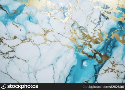 White blue gold marble art. Paint gold. Generate Ai. White blue gold marble art. Generate Ai