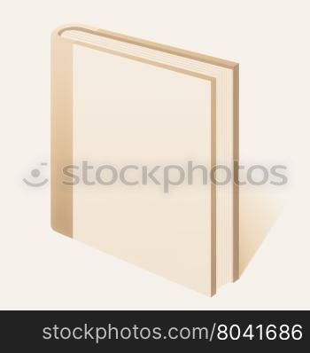 White book isolated on white background.
