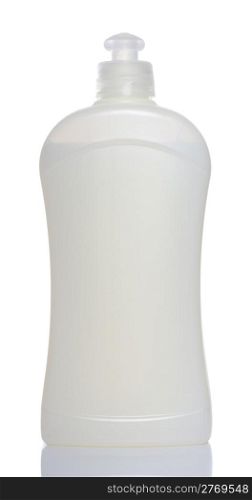 white bottle of dishwashing liquid