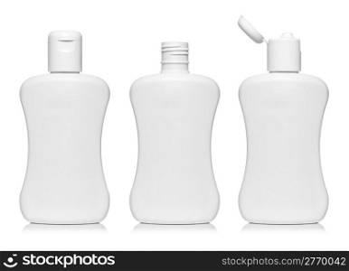 White bottle on white background