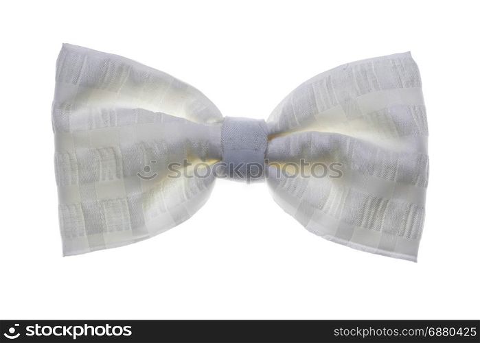 White bow tie. Isolated on white.