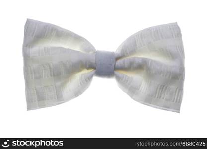 White bow tie. Isolated on white.