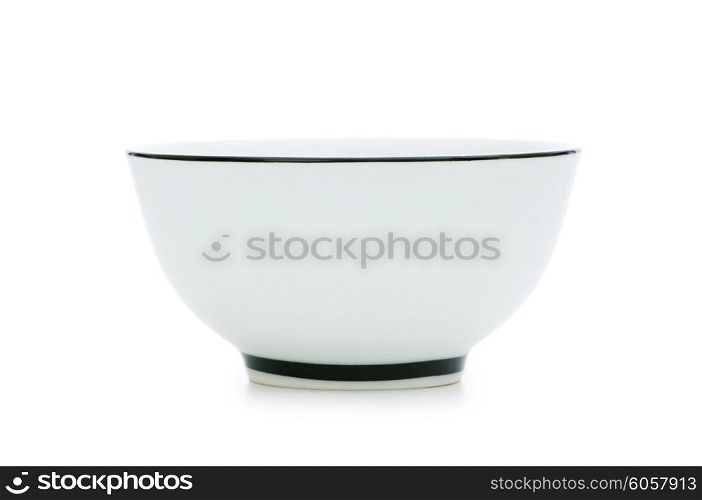 White bowl isolated on the white