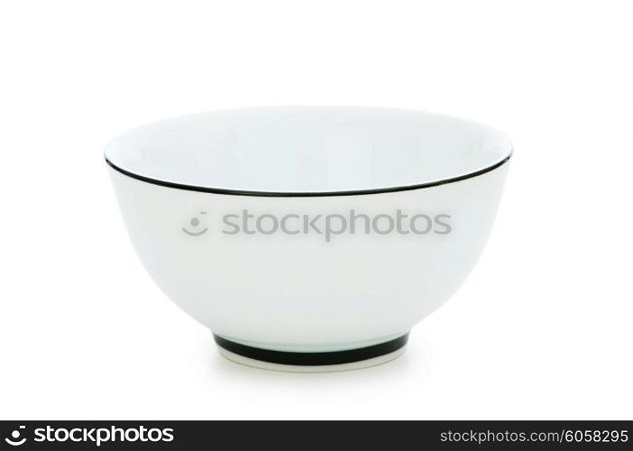 White bowl isolated on the white