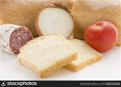 White bread, homemade fresh bread for healthy breakfast
