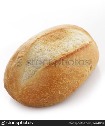 White Bread Loaf On White Background