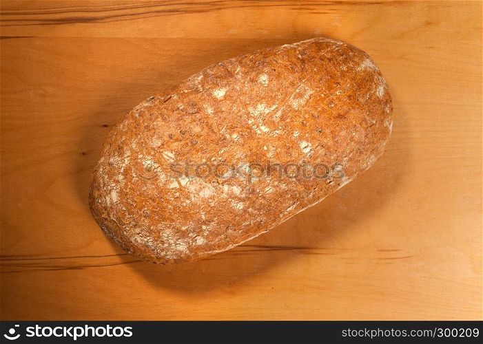 white bread on wooden background