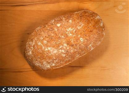 white bread on wooden background