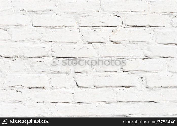White brick cement wall texture for background