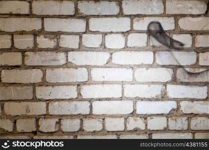 white brick wall background with light vignette