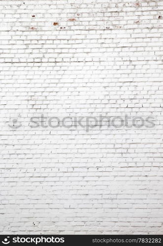 White brick wall for background or texture