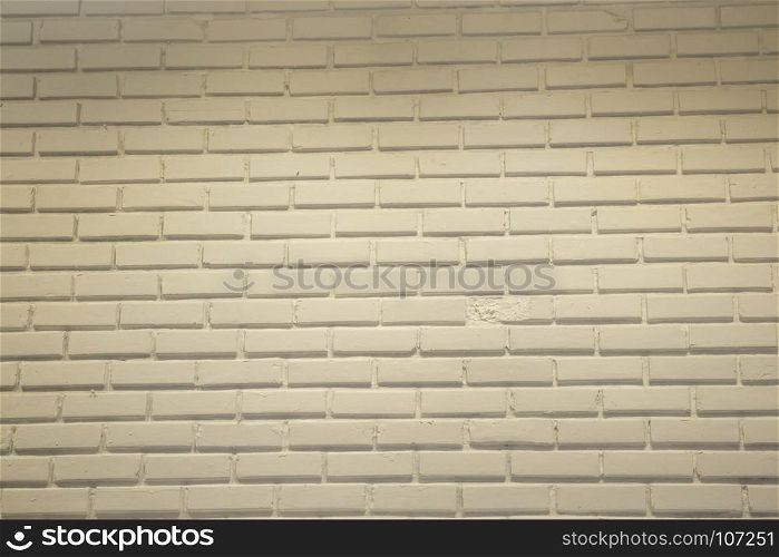 White brick wall in minimal room, stock photo