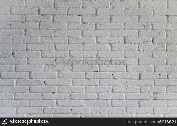 White brick wall in minimal room, stock photo