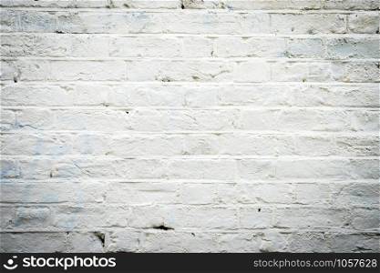 White brick wall, texture background