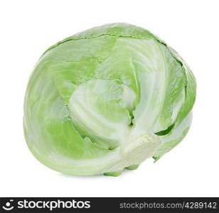 White cabbage isolated on white background